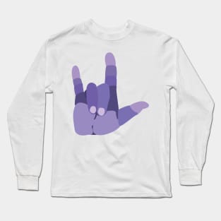 ASL ILY violet Long Sleeve T-Shirt